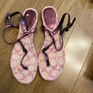 Never worn coach sandals